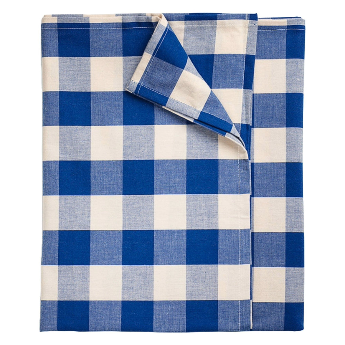 Midnatt Bell borddug med blå gingham-tern på 250 x 145 cm