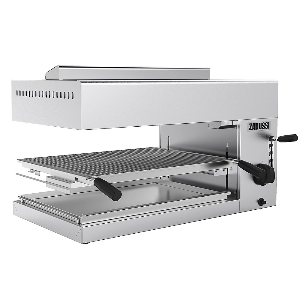 Zanussi gas-salamander 750 mm med justerbar rist og åbne sider