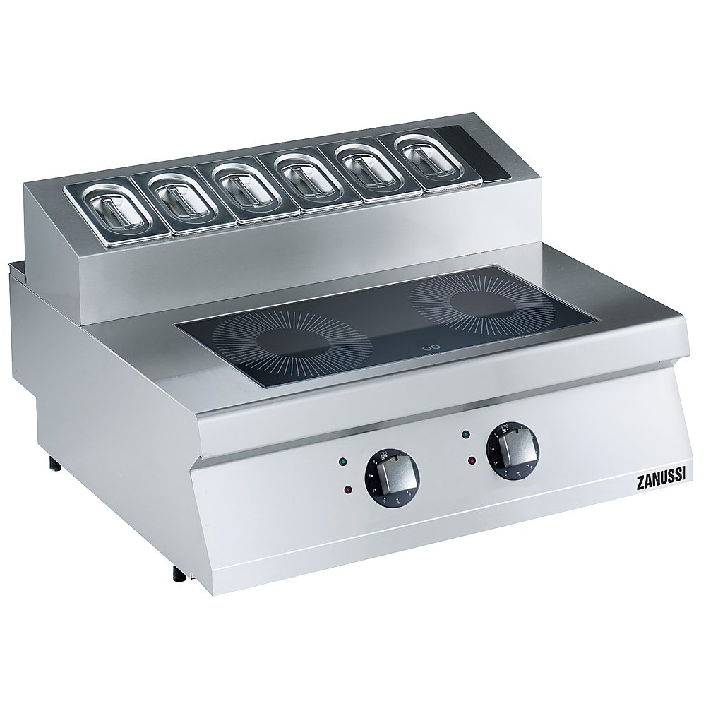 Zanussi EVO700 induktionskogebord med to frontzoner og opsats til GN-kantiner