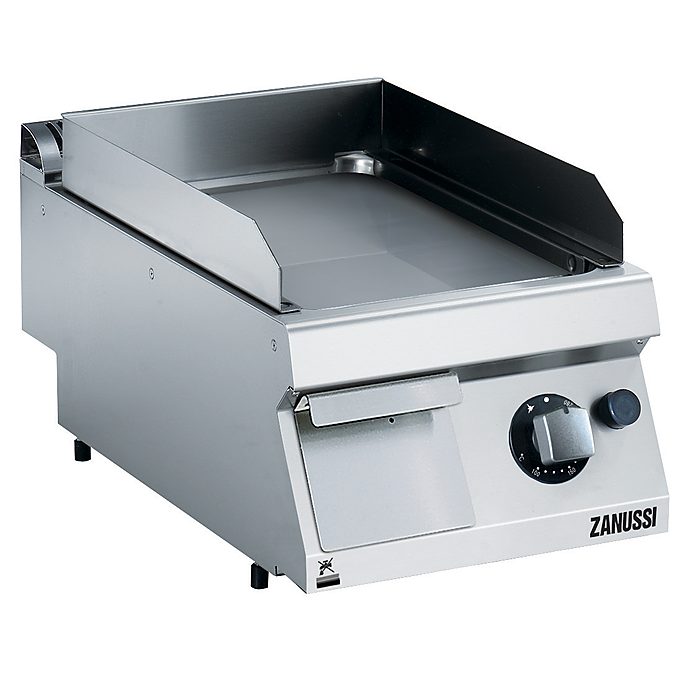Zanussi Professional stegeplade til gas med glat forkromet flade, 400 mm