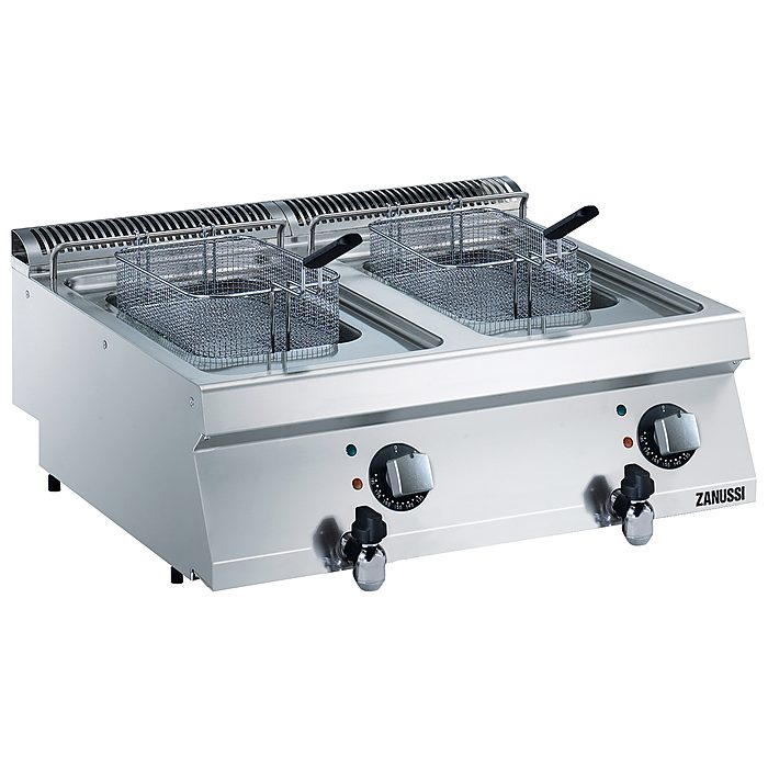 Zanussi Professional dobbelt el-friture som bordmodel med to oliekar à 7 liter