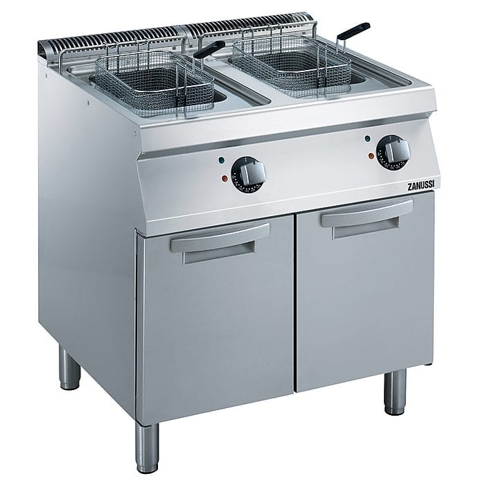Zanussi Professional dobbelt el-friture som gulvmodel med to oliekar à 15 liter