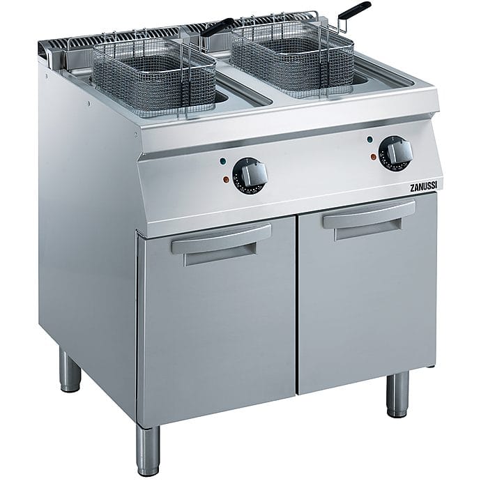 Zanussi Professional dobbelt el-friture som gulvmodel med to oliekar à 14 liter