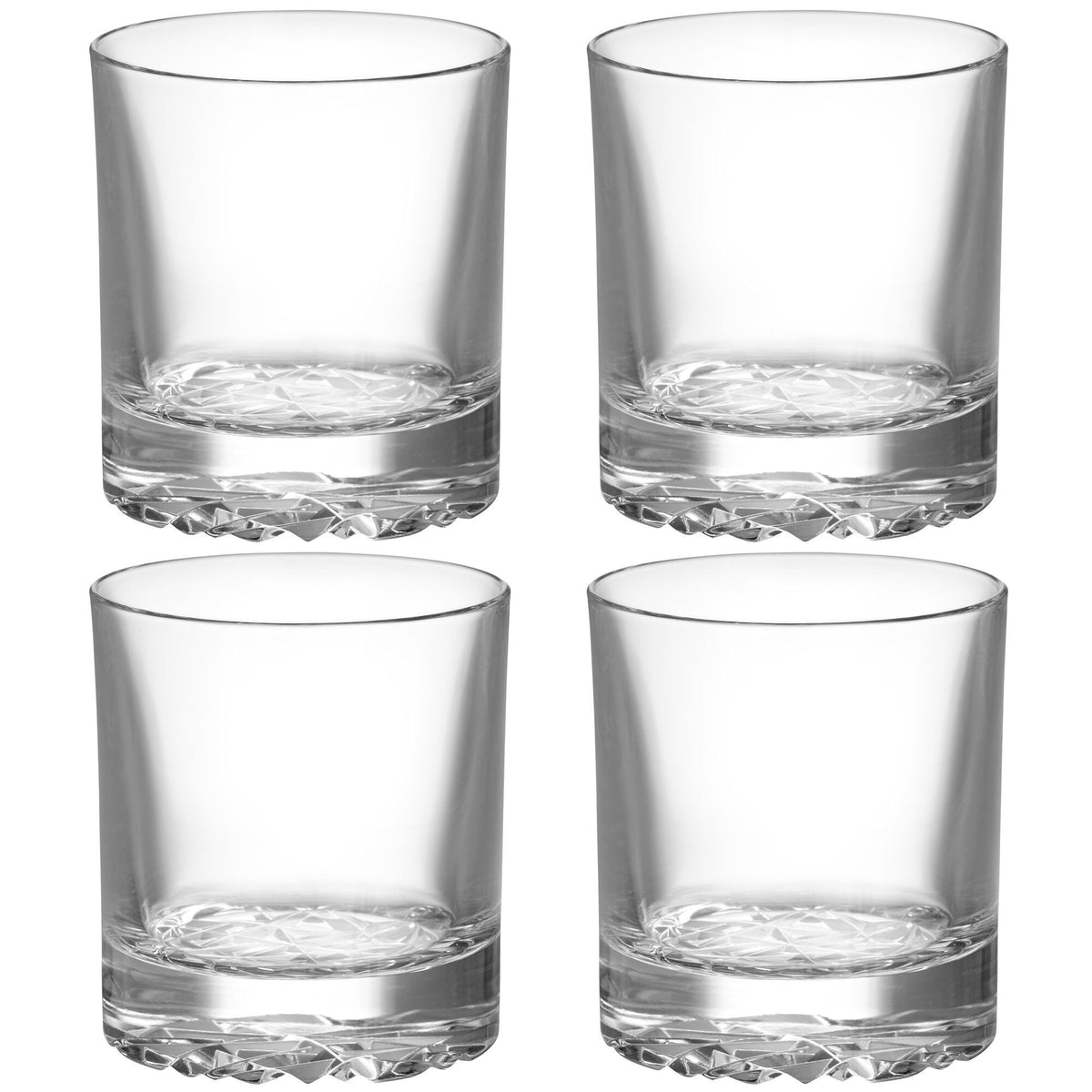 Orrefors Carat Double Old Fashioned glas på 28 cl, sæt med fire