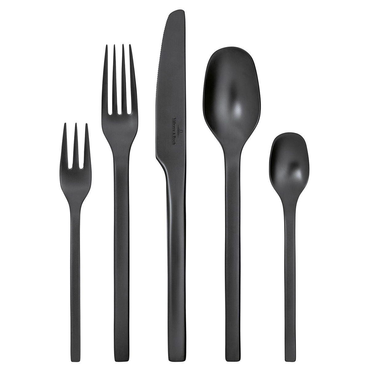 Villeroy & Boch Manufacture Rock bestiksæt i mat sort, 20 dele