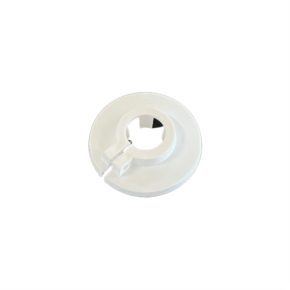Hvid plast roset til radiator, størrelse 18 mm