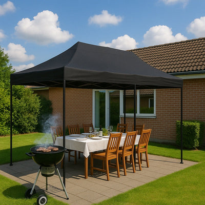 Pavillon / Havepavillon 3 x 6 meter sort eller hvid