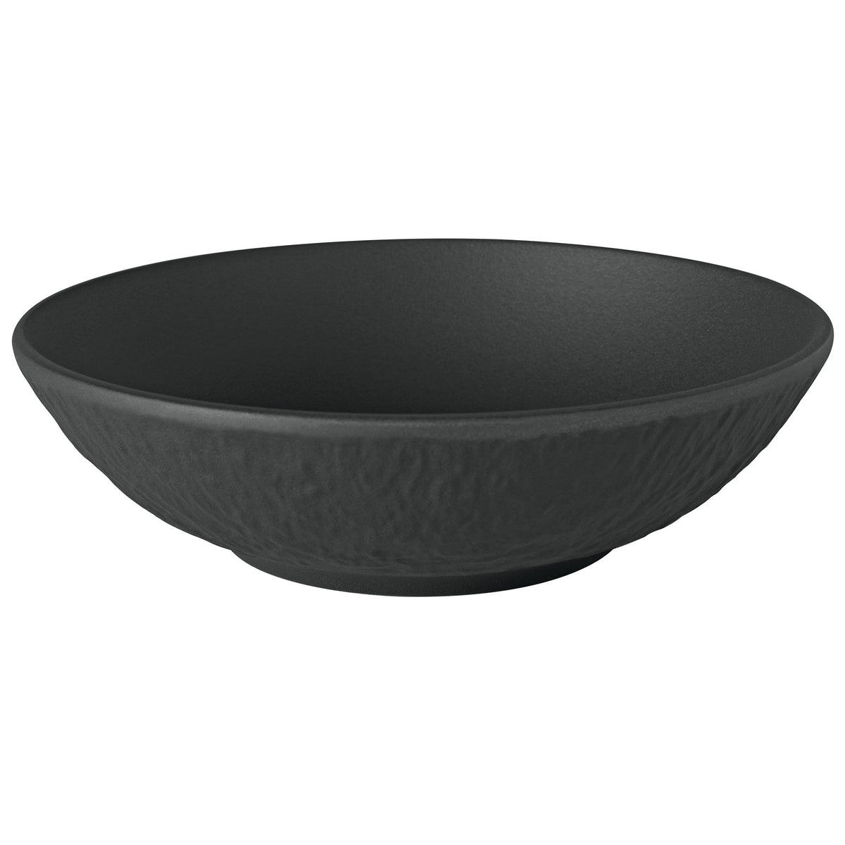 Sort Manufacture Rock skål i porcelæn fra Villeroy & Boch med mat, skiferinspireret overflade, Ø13 cm