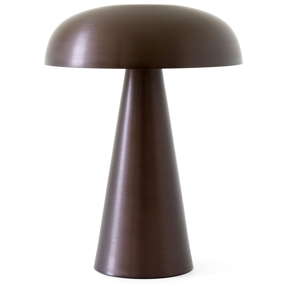 Bærbar lampe Como SC53 i bronzed fra &Tradition med svampeformet skærm