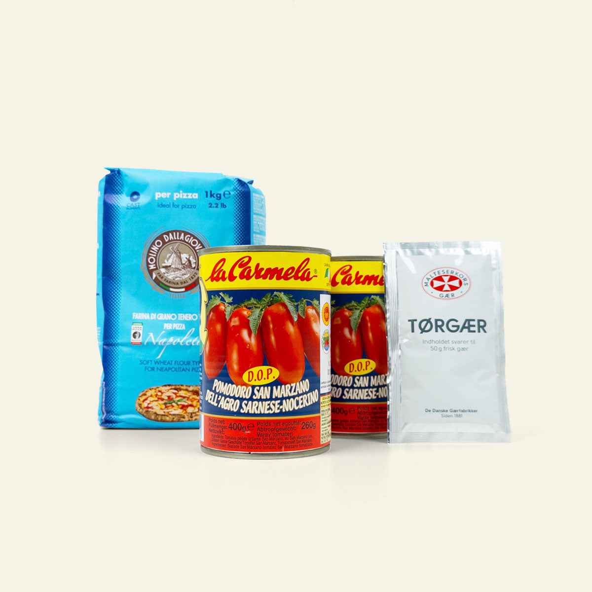Pizzanørdens Dallagiovanna pizzakit med råvarer til napolitansk pizza