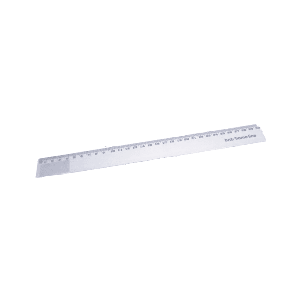 Plastlineal på 30 cm til skole og kontor