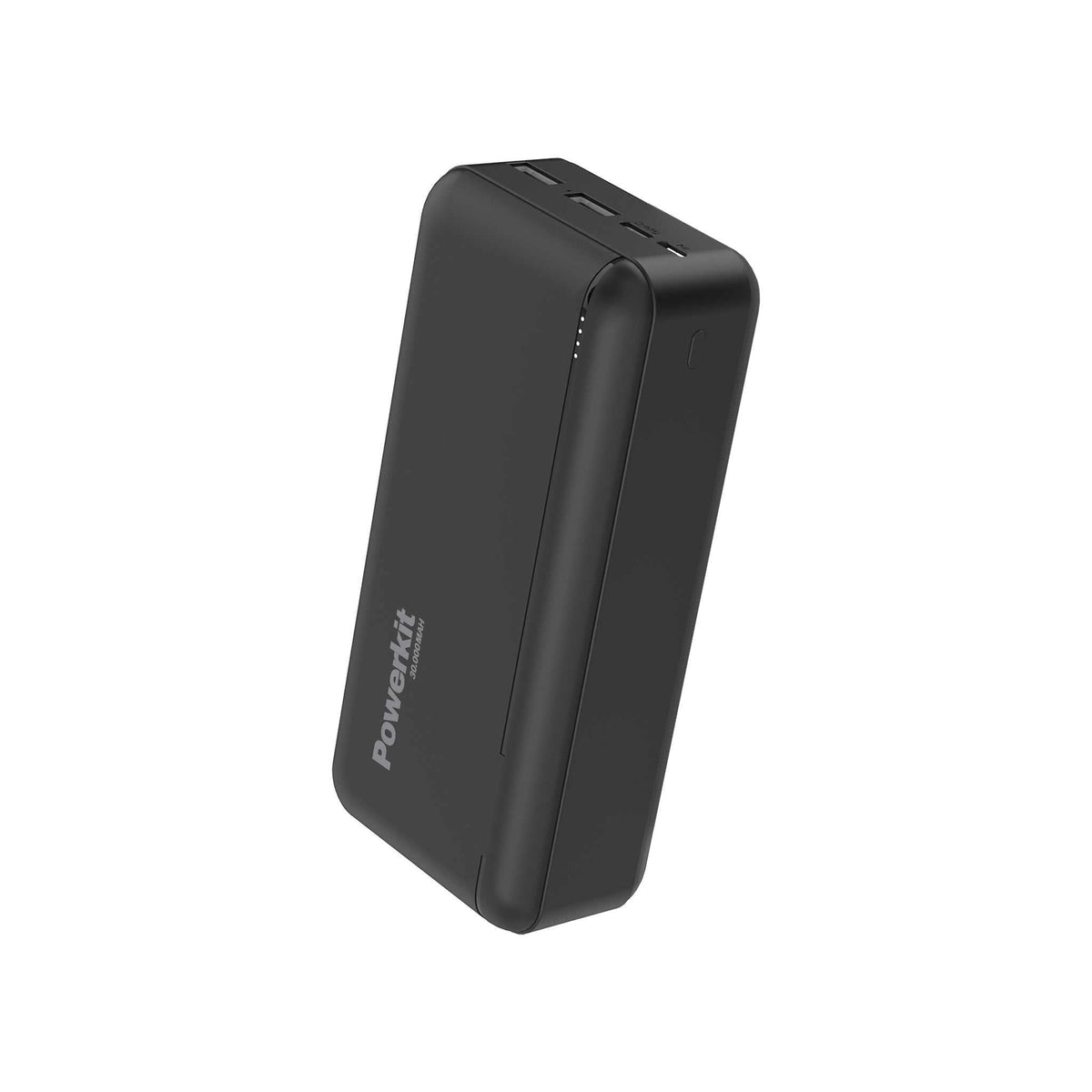 Sort Powerkit powerbank med kapacitet på 30.000 mAh