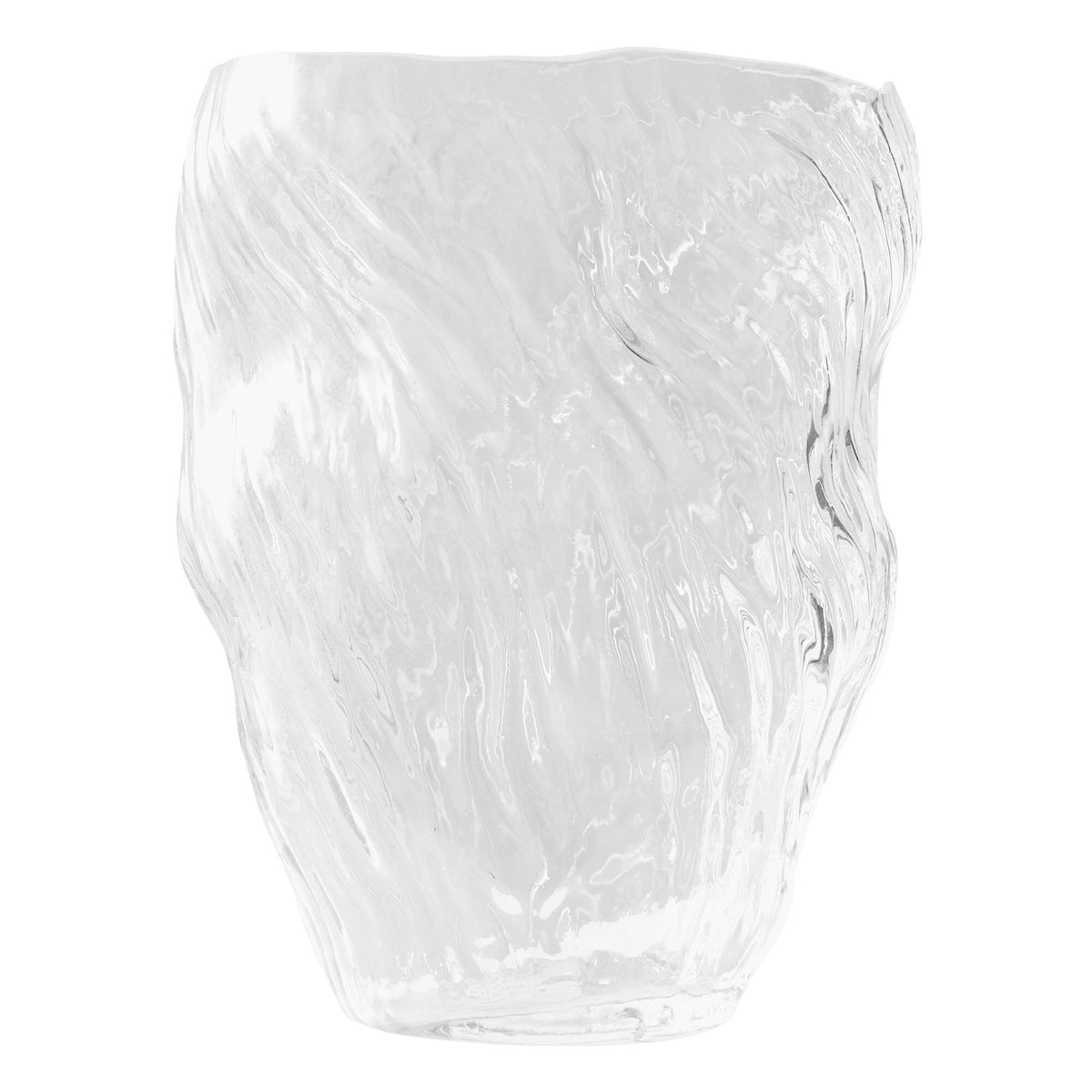 Klar glasvase Mud fra Muubs, 16 cm, med organisk form