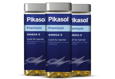 Tre pakker Pikasol Premium Omega-3 kosttilskud, 140 stk. pr. pakke