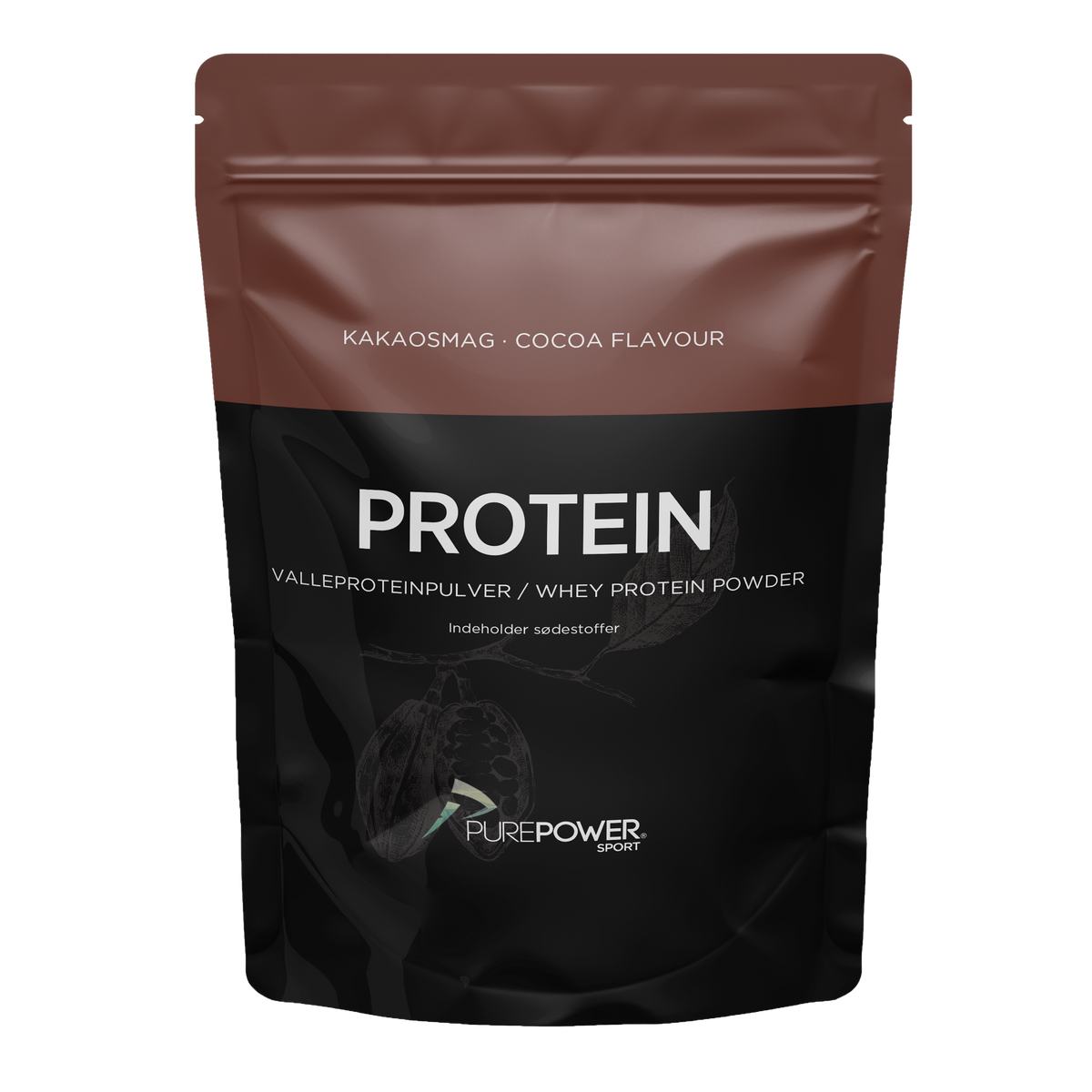 PurePower Valle Protein med kakaosmag, valleproteinkoncentrat i 1 kg