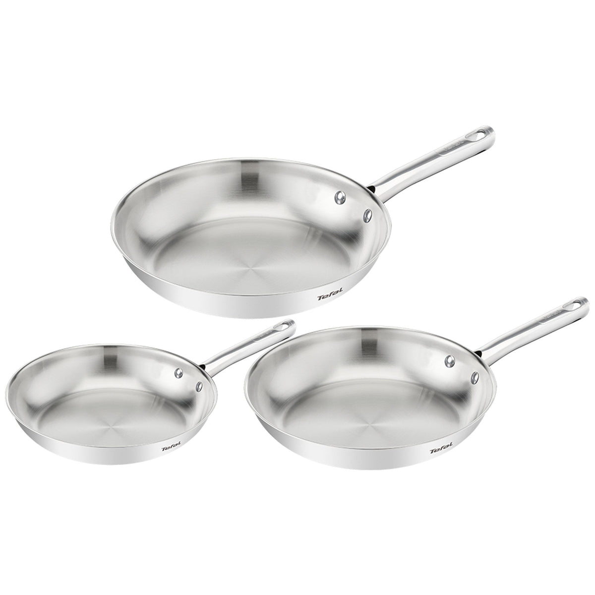 Tefal Duetto ON stegepandesæt med tre pander på 20, 24 og 28 cm