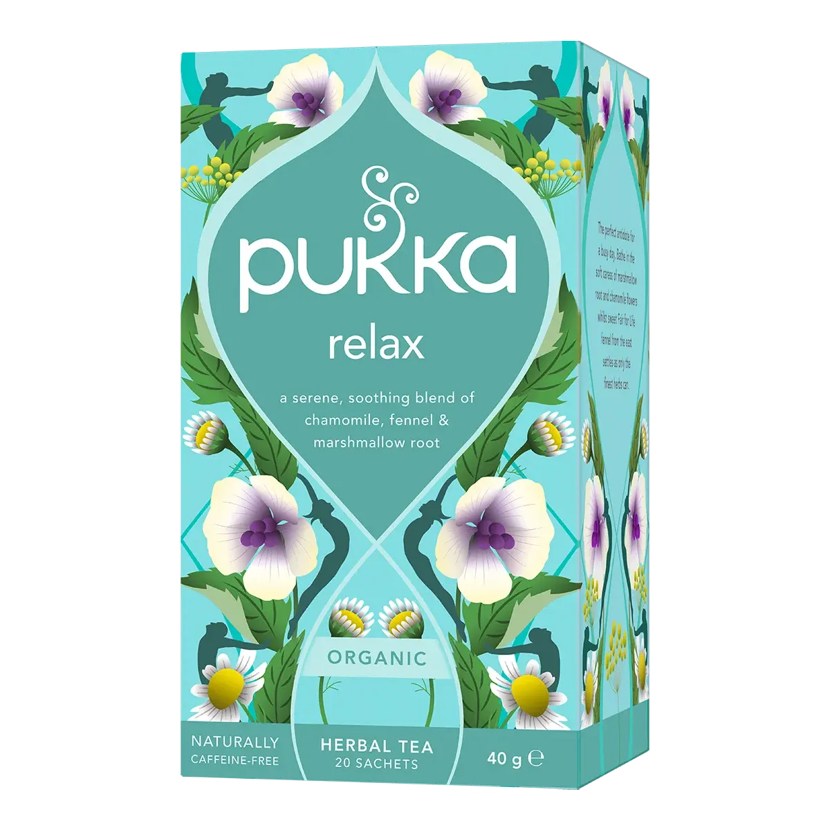 Pukka Relax te i breve med kamille, fennikel og lægestokroserod