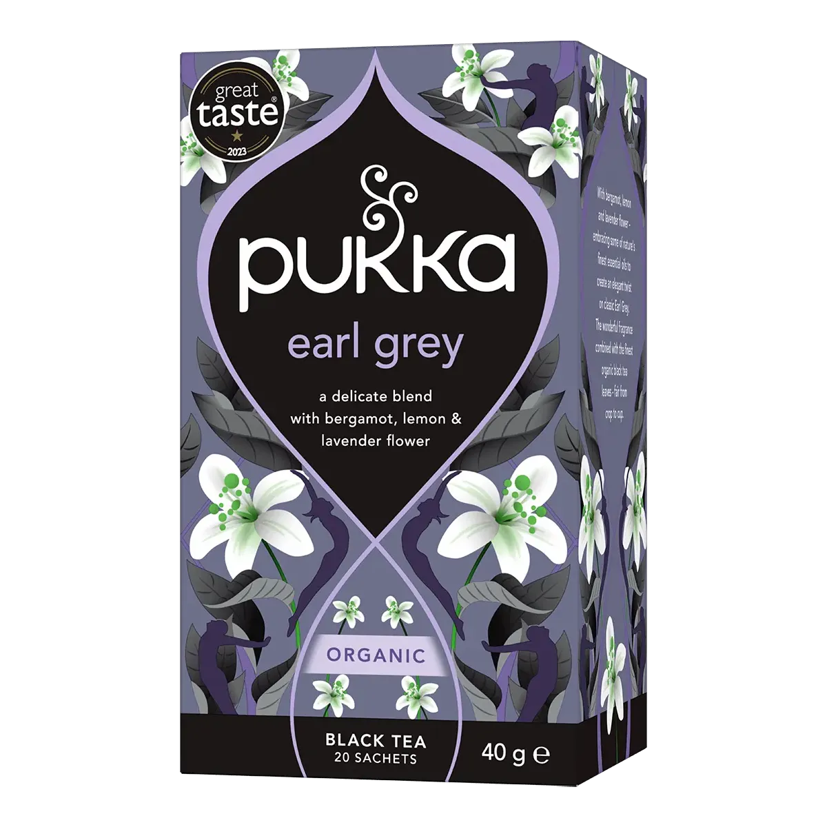 Pukka Original Earl Grey sort brevte med bergamotte og citrusnoter