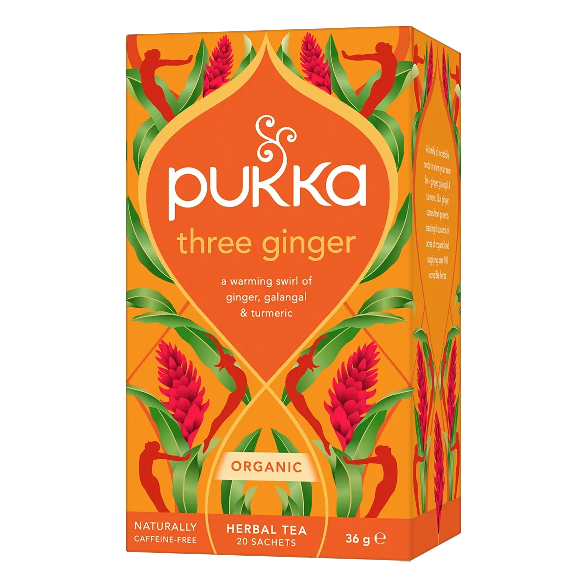 Pukka Three Ginger urtete i tebreve med ingefær, galanga og gurkemeje