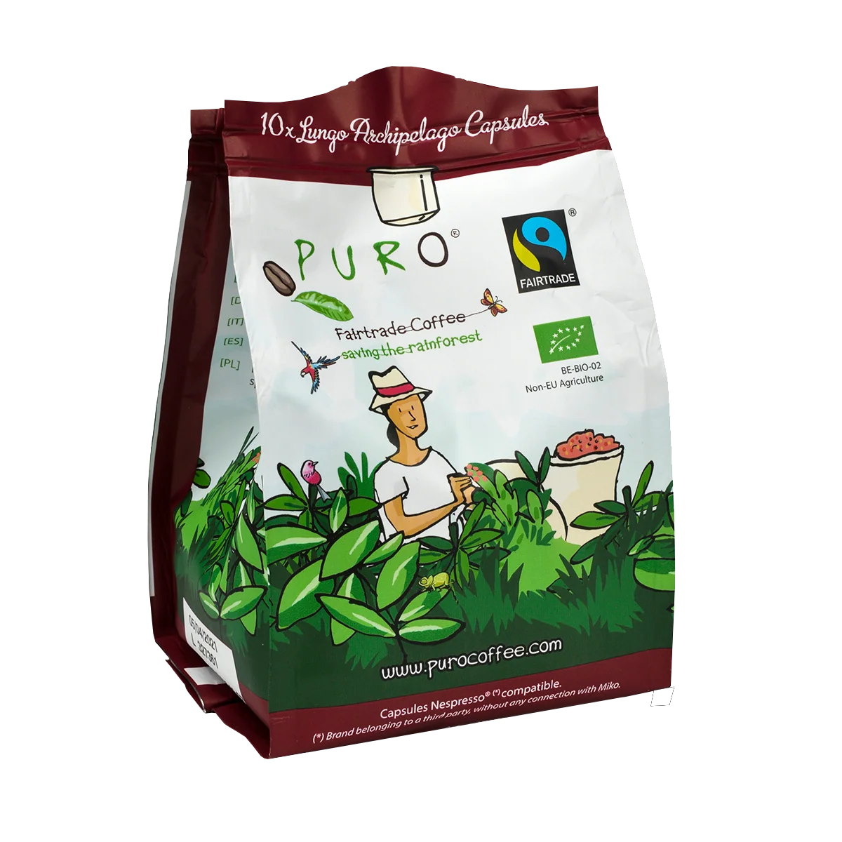 Pakke med 10 Puro Archipelago lungo kaffekapsler