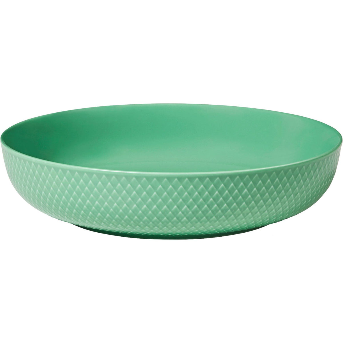 Grøn Rhombe serveringsskål fra Lyngby porcelæn, 28 cm