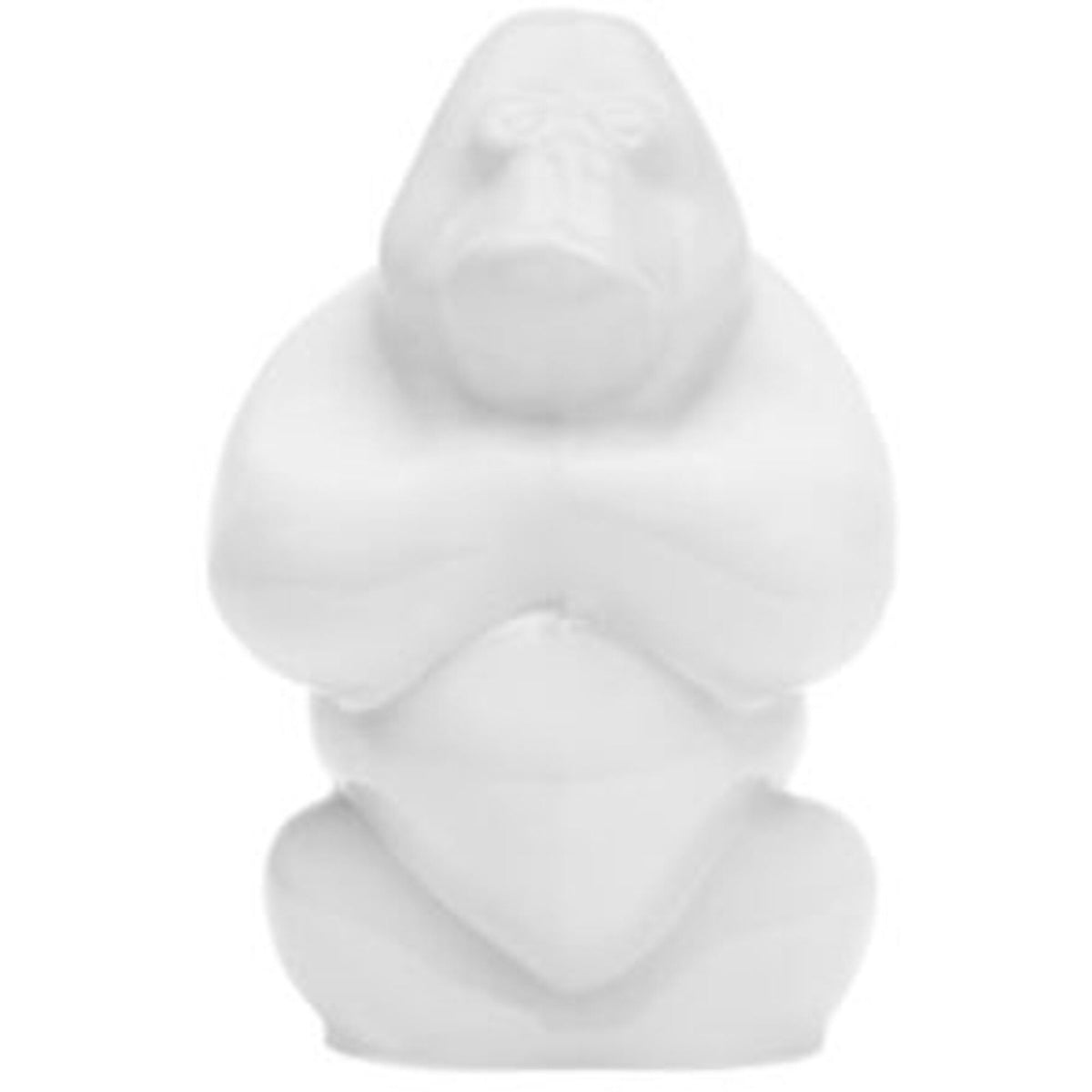 Hvid Kosta Boda Gabba Gabba Hey gorilla i glas, 12 cm