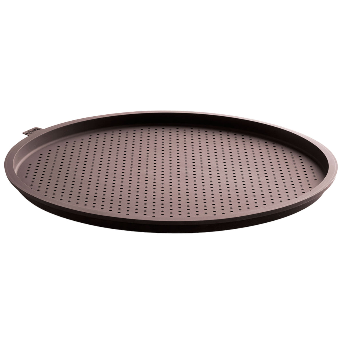 Rund brun pizzamåtte fra Lékué i silikone, Ø36 cm