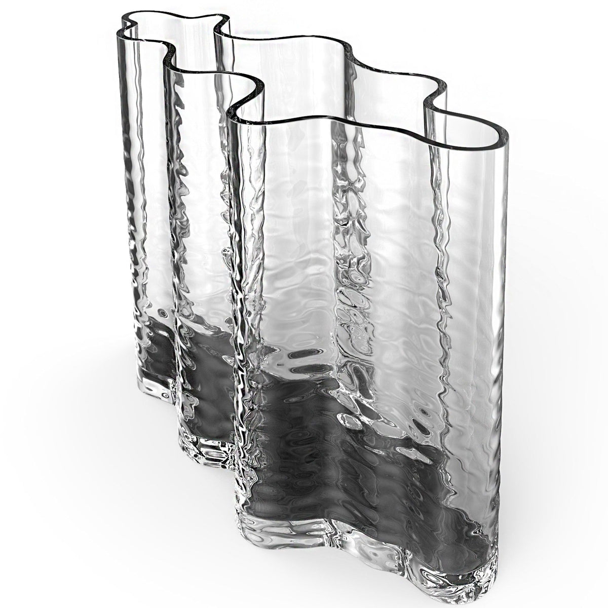 Cooee Design Gry Wide vase i klart mundblæst glas, 24 cm