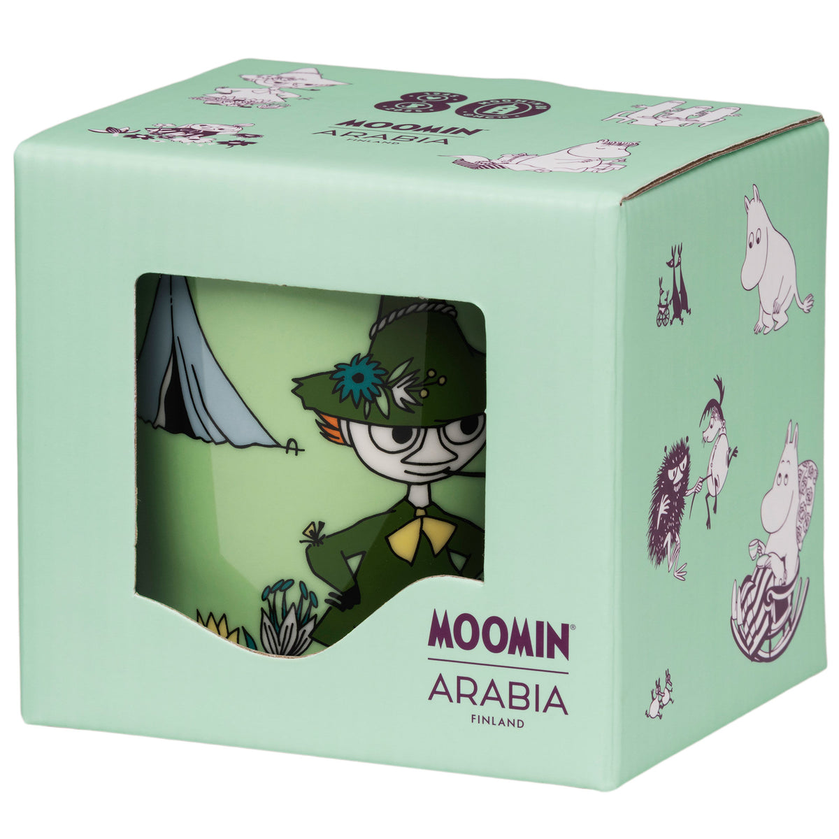 Snusmumrikken-krus på 0,3 liter fra Moomin Arabia, jubilæumsudgave 80 år