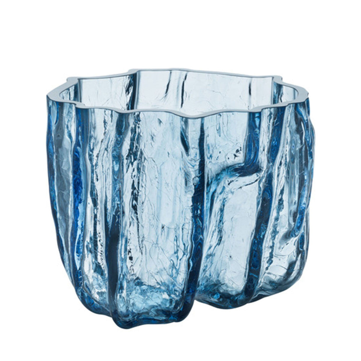 Kosta Boda Crackle vase i glas, 175 mm, circular glass