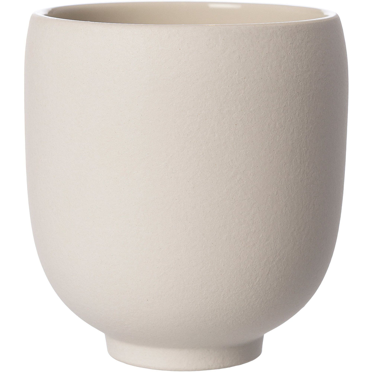 Ernst naturhvid krukke i mat stentøj, 15 cm
