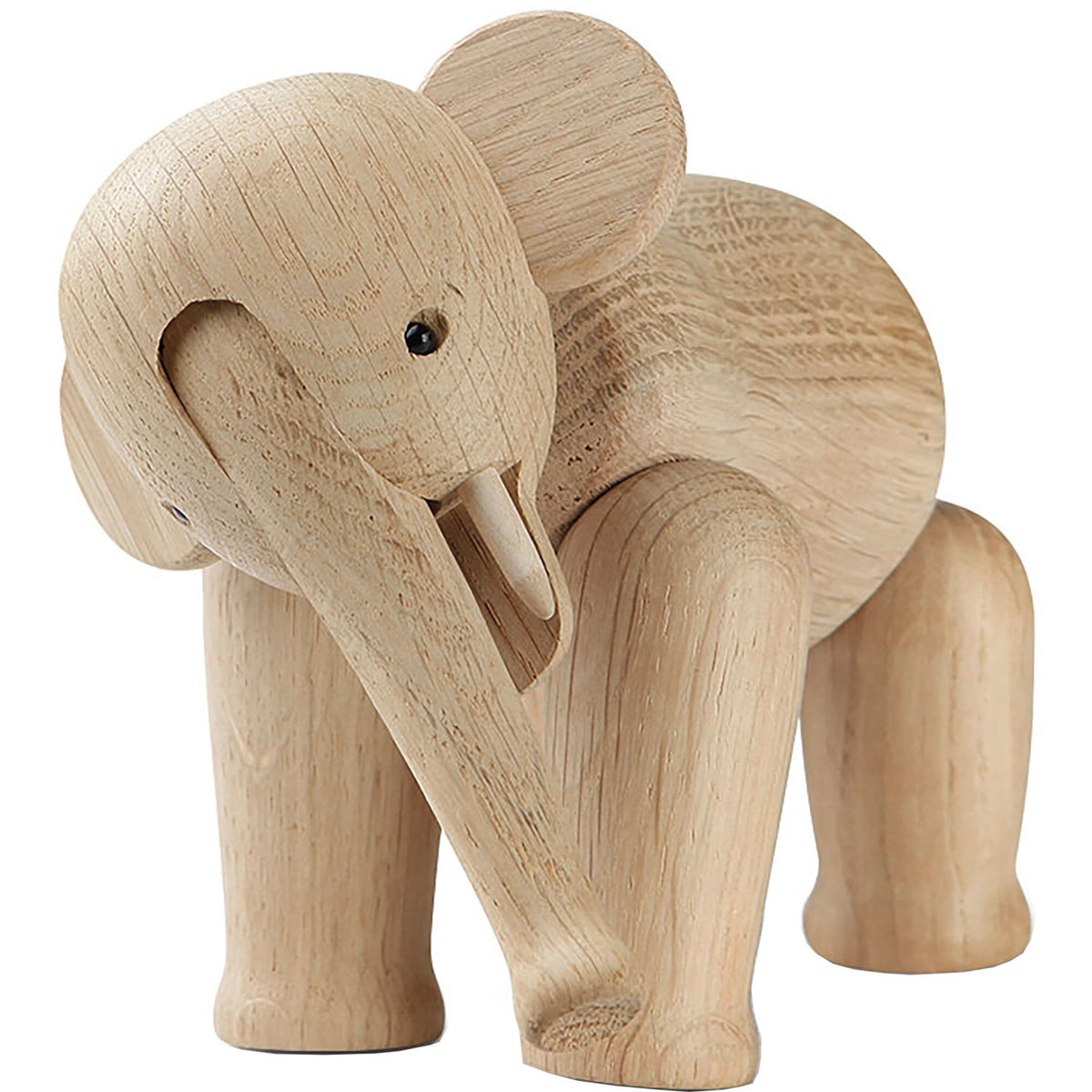 Kay Bojesen Mini-elefant, trædyr i ubehandlet eg, 9,5 cm