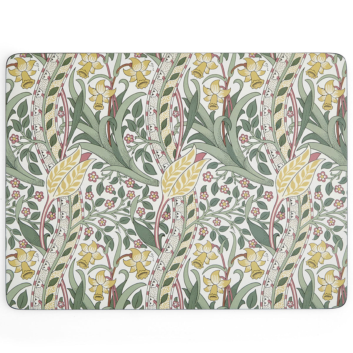 Spode Morris & Co dækkeservietter i mønsteret Daffodil, sæt med fire