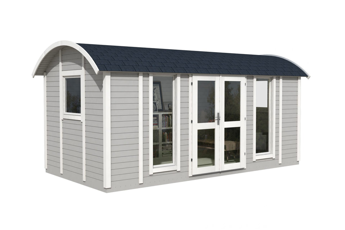 Lisa 2 element-anneks og havehus på 11,5 m² fra Sølund Huse med glasdør