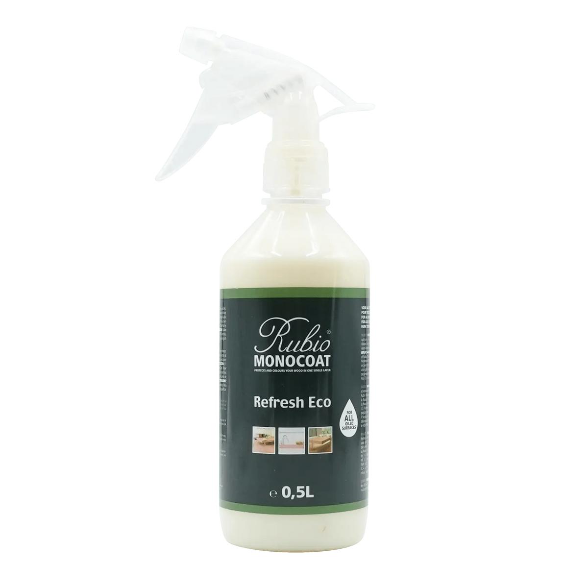 Rubio Monocoat Refresh Eco Spray i stor 0,5 L flaske til møbler