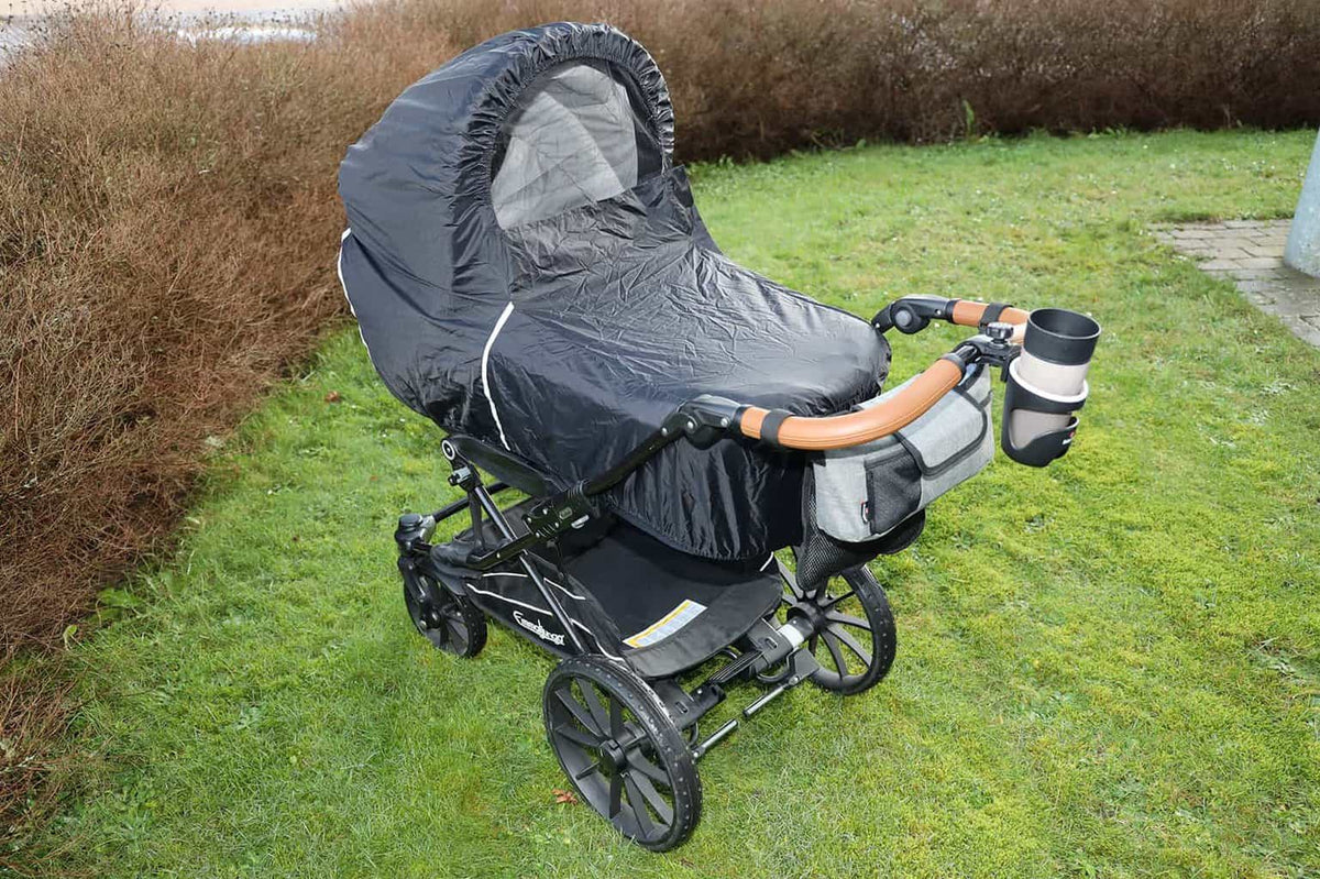 Baby Dan regnslag til barnevogn med LED-lys, refleks og insektnet