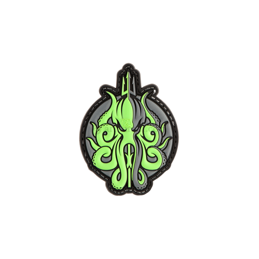 Release the Kraken rubber patch med kraken-motiv til skoletaske