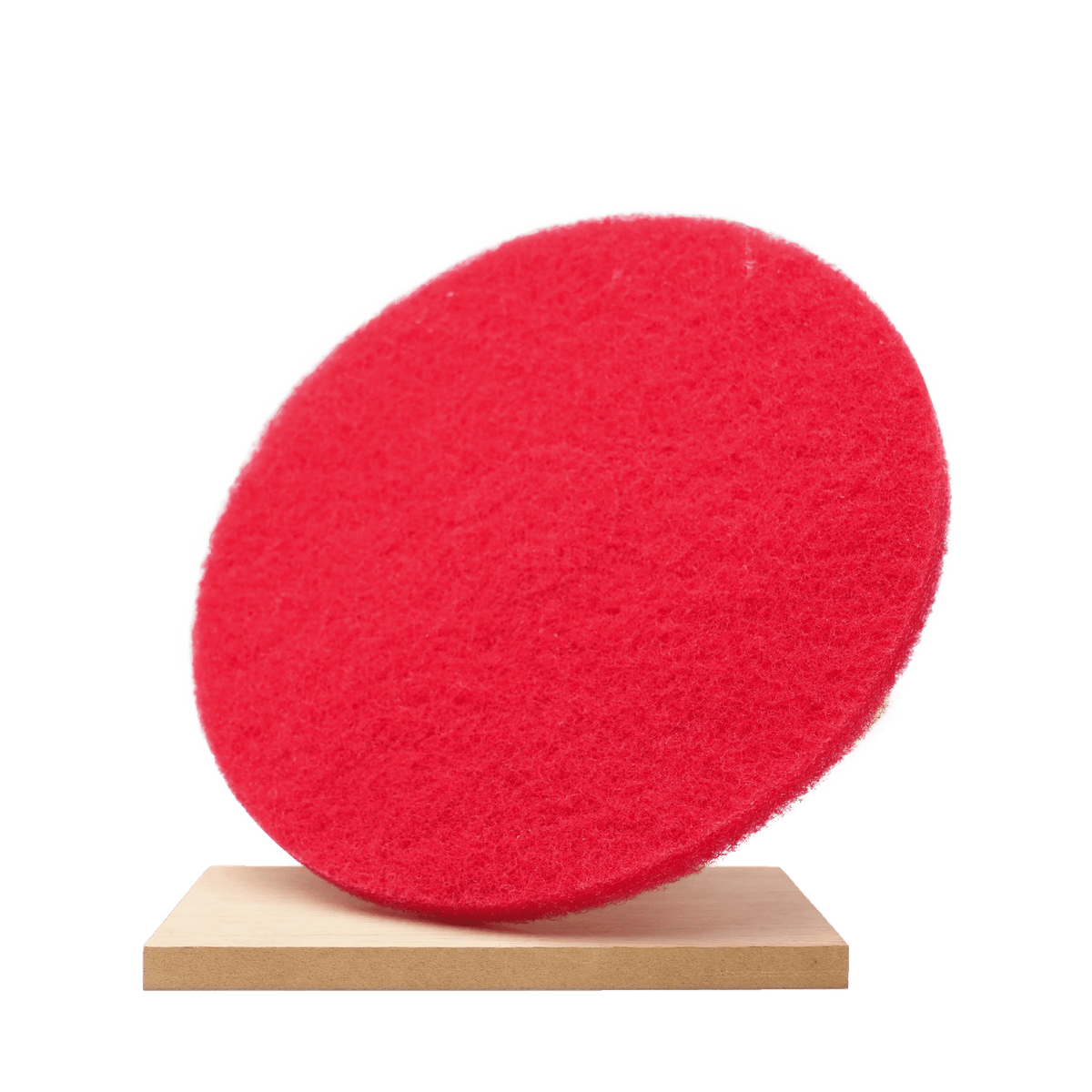Pakke med fem røde Application Pads, 406×20 mm, fra Rubio Monocoat til påføring af olie på træ