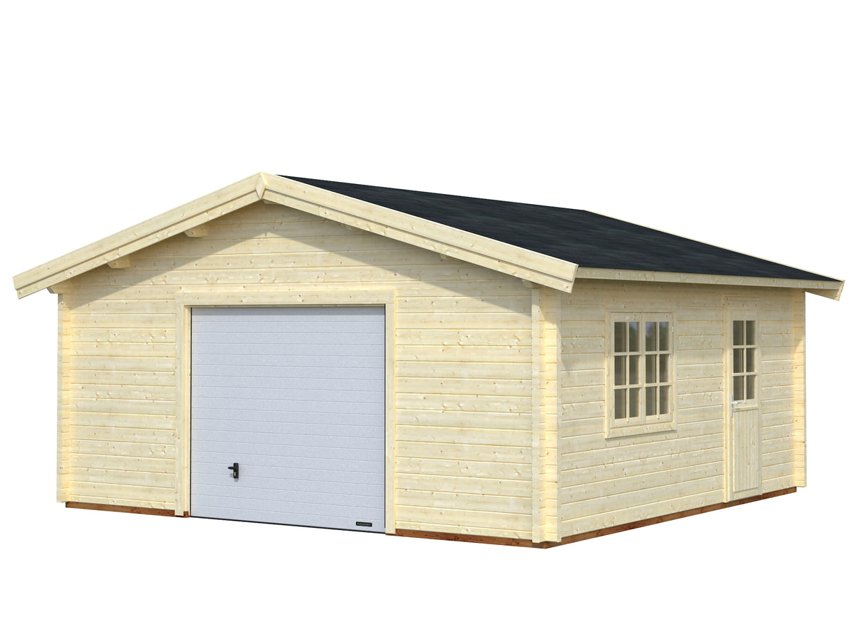 Enkelt garage 540 på 27,7 m² med shingles tag