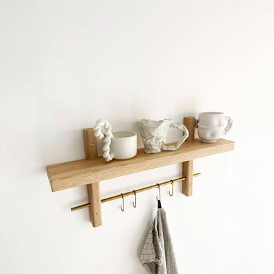 Se Rus Knagerække Hvidolieret eg med messingkroge ✔ Kæmpe udvalg i  Storage And Shelves ✔ Hurtig levering: 1 - 2 Hverdage samt billig fragt - Varenummer: STSH-228679 og barcode / Ean:  på lager - Udsalg på Rus Hylder Spar op til 67% - Over 1312 kendte brands på udsalg