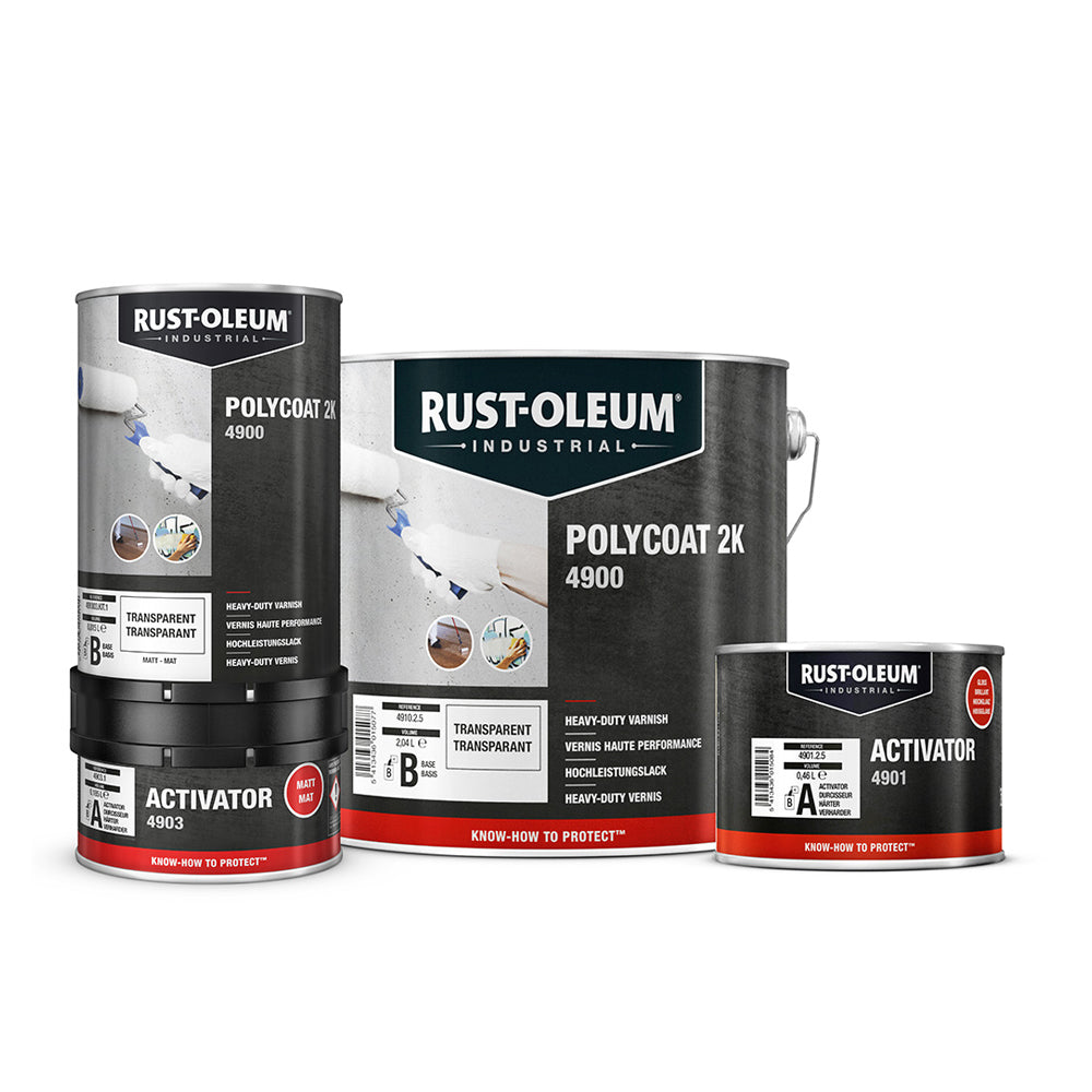 Rust-Oleum 4900 PU Lak vandbaseret toplak i 2,5 liters sæt
