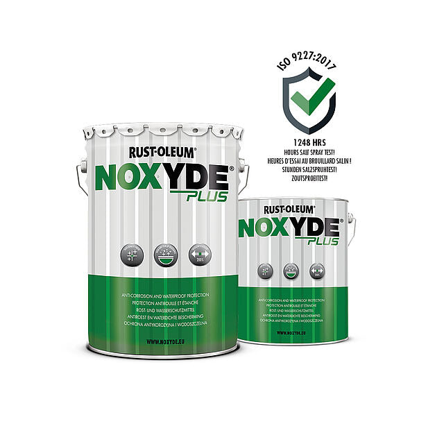 Stor beholder med Noxyde Plus udendørs jern- og metalmaling, 20 kg
