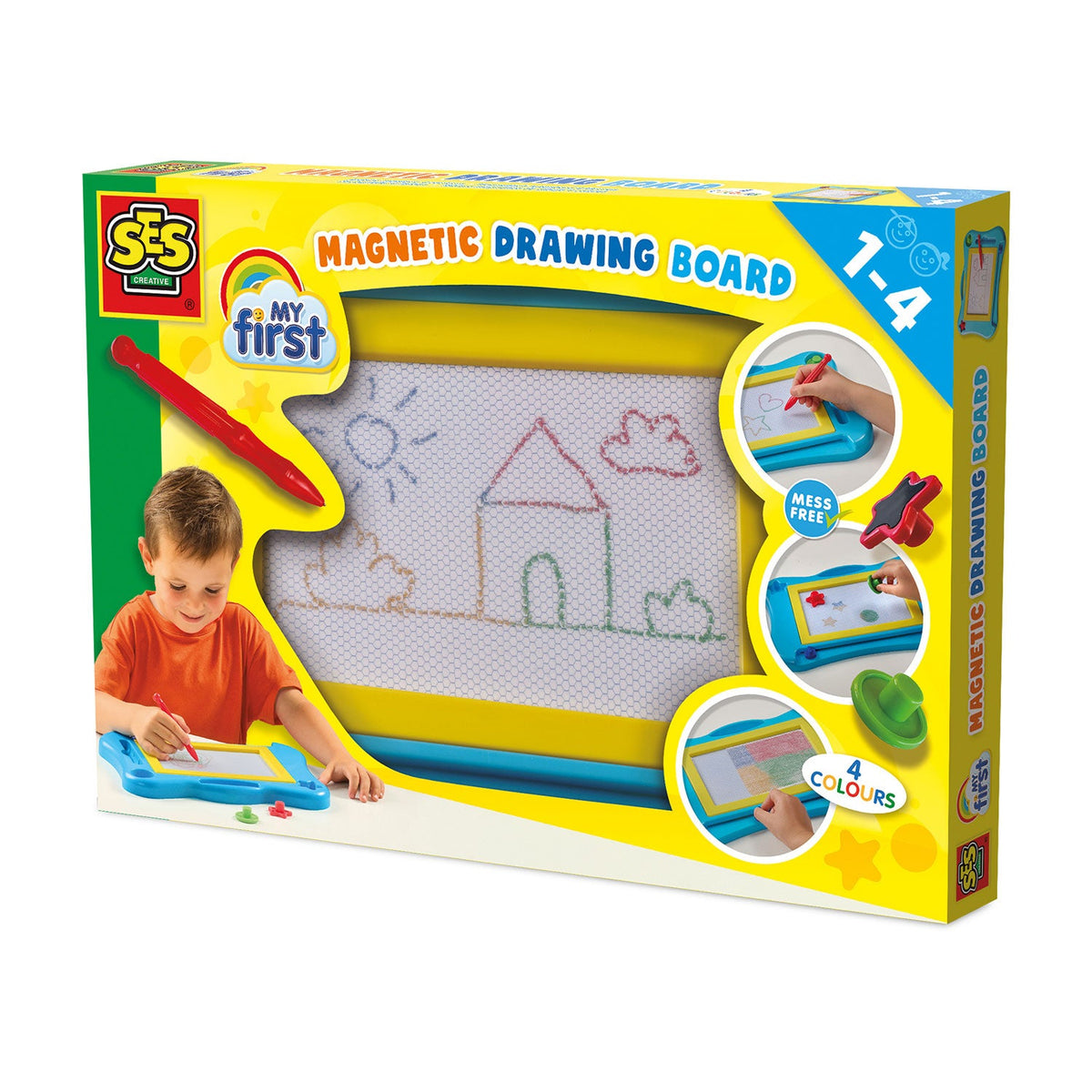 Magnetisk tegnetavle med farver fra SES Creative, serien Mit Første