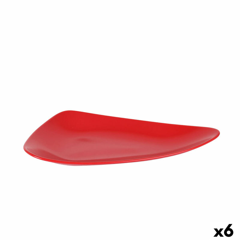 Snackskål / bakke Keramik Rød 31 x 18 x 4 cm (6 enheder)