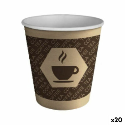 Drikkeglas sæt Algon Pap Engangsanvendelse Kaffe 20 stk 100 Dele