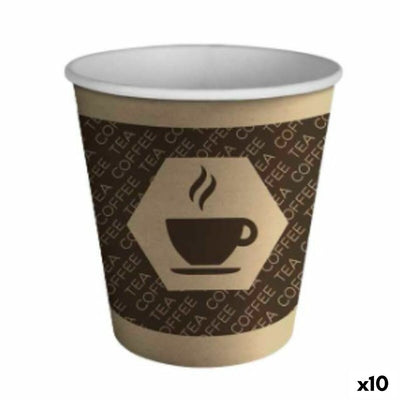Drikkeglas sæt Algon Pap Engangsanvendelse Kaffe 10 stk 100 Dele