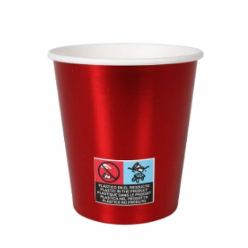 Drikkeglas sæt Algon Pap Engangsanvendelse Rød 36 stk 200 ml 10 Dele