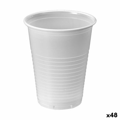 Plastikglas & Plastikkrus Algon Hvid 25 Dele 220 ml 48 stk