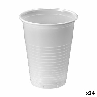 Plastikglas & Plastikkrus Algon Hvid 50 Dele 220 ml 24 stk