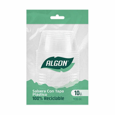 Sæt af genanvendelige skåle Algon Dressinger 10 Dele Plastik 100 ml (36 Enheder)